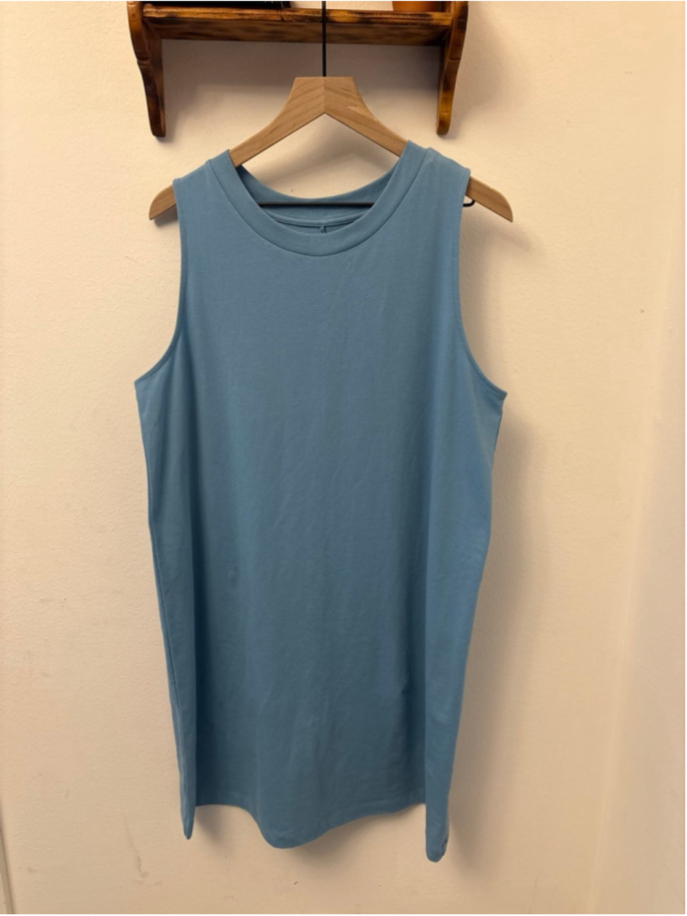 A New Day Blue Sleeveless A-Line Mini Dress NWT XL Crewneck Casual Chic